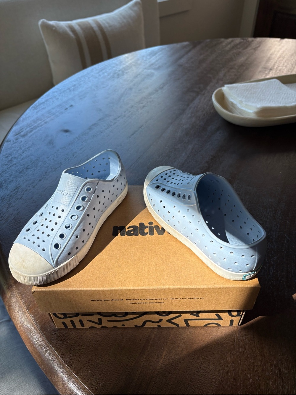 Native Kids Water Shoe - Pale Blue Slip-On